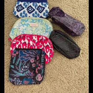 Estée Lauder 6 pc cosmetic bags